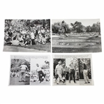 Four (4) Arnold Palmer at 1963 Western Open 10 3/4x8 1/4 Wire Photos of Palmer, Nicklaus, & Boros Playoff