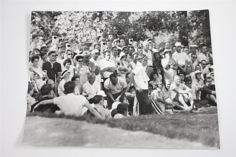 Four (4) Arnold Palmer at 1963 Western Open 10 3/4x8 1/4 Wire Photos of Palmer, Nicklaus, & Boros Playoff