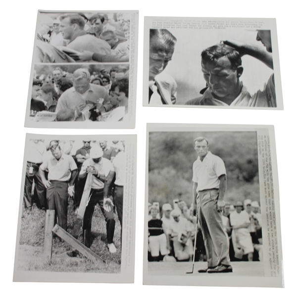 Four (4) Arnold Palmer 1965 PGA Championship at Laurel Valley 7x9 Wire Photos