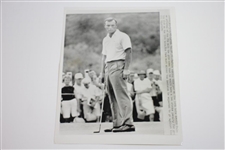 Four (4) Arnold Palmer 1965 PGA Championship at Laurel Valley 7x9 Wire Photos