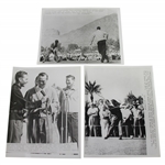 Three (3) Arnold Palmer 1961 Phoenix Open Championship Winner 7x9 Wire Photos