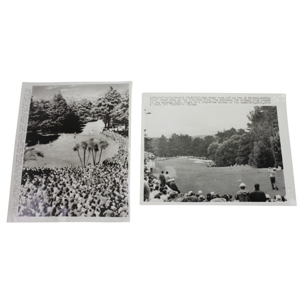 Two (2) Ben Hogan 1955 US Open at The Olympic Club 7 1/4x9 Wire Photos