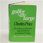 1982 Golfer-At-Large Authors Copy Book by Charles Price - The Charles Price Collection