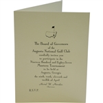 Bobby Wadkins 1987 Masters Tournament Invitation from Augusta National Golf Club