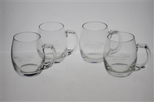 Four 10th Anniversary 1986 Anheuser Busch Golf Classic Beer Glasses - Bobby Wadkins Collection