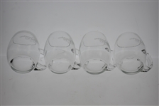 Four 10th Anniversary 1986 Anheuser Busch Golf Classic Beer Glasses - Bobby Wadkins Collection