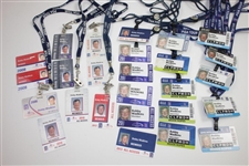Bobby Wadkins Champions Tour ID Badges - 2006 & 2008-2018 - 26 Total 