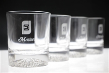 Bobby Wadkins' Set of Four FootJoy Undated 'Masters' Rocks Glasses