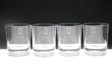 Bobby Wadkins' Set of Four FootJoy Undated 'Masters' Rocks Glasses