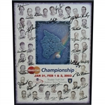 Multi-Signed 2003 MasterCard Championship at Hualalai GC Poster - Bobby Wadkins Collection JSA ALOA