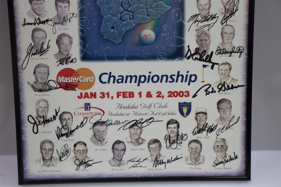 Multi-Signed 2003 MasterCard Championship at Hualalai GC Poster - Bobby Wadkins Collection JSA ALOA