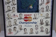 Multi-Signed 2007 MasterCard Championship at Hualalai GC Poster - Bobby Wadkins Collection JSA ALOA