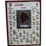 Multi-Signed 2009 Mitsubishi Championship at Hualalai GC Poster - Bobby Wadkins Collection JSA ALOA