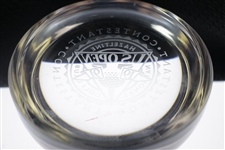 1991 US Open at Hazeltine Contestant Glass Paper Weight - Bobby Wadkins Collection
