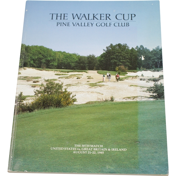 1985 The Walker Cup at Pine Valley Golf Club Official Program - USA vs GB & Ireland