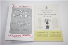 1955 The Walker Cup Program - The Old Course, St. Andrews - USA 10-2