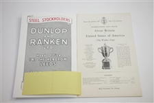 1955 The Walker Cup Program - The Old Course, St. Andrews - USA 10-2