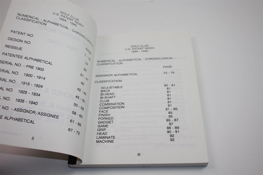 Golf Club Golf Patent Scrapbook Assembled by Robert Smith