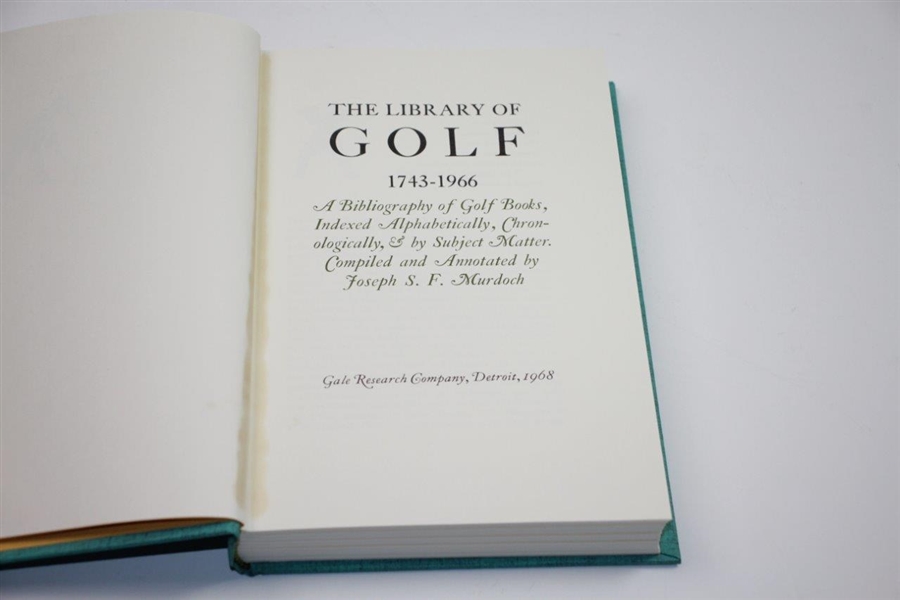 1968 'The Library of Golf' First Edition Book by Joe Murdoch in Slipcase - Signed