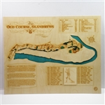 Wooden Map of The Old Course St. Andrews - 24 x 30 and Ready to Frame!