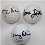 Jerry Heard, Gene Littler and Tommy Aaron Signed Signature Golf Balls JSA ALOA