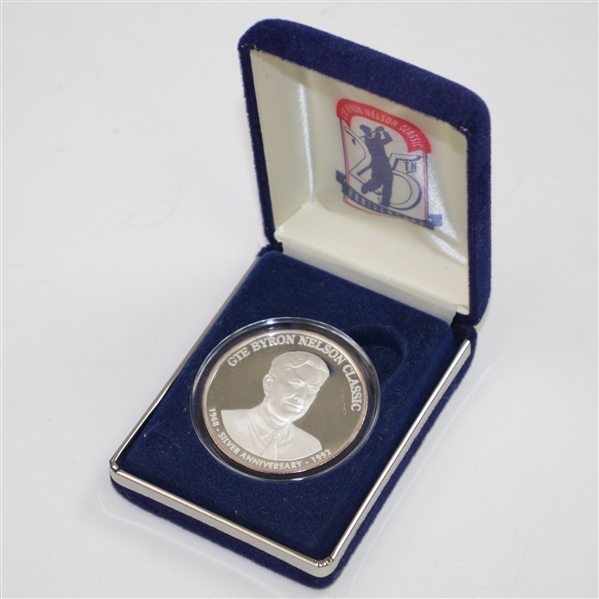 1992 Byron Nelson Classic Silver 25th Anniversary Medal in Original Box