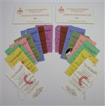 Two Complete 1981 US Open at Merion Ticket Sets in Original Envelopes