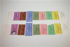 Two Complete 1981 US Open at Merion Ticket Sets in Original Envelopes