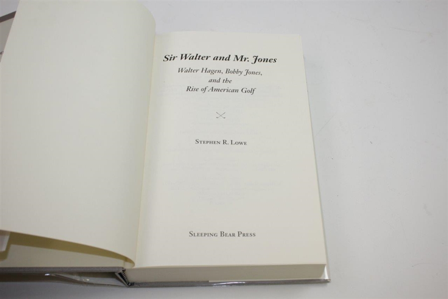 2000 'Sir Walter & Mr. Jones...& the Rise of American Golf' Book by Stephen R. Lowe