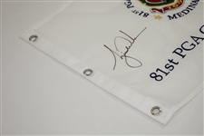 Tiger Woods Signed 1999 PGA at Medinah Embroidered White Flag Ltd Ed 19/500 UDA #BAM53244