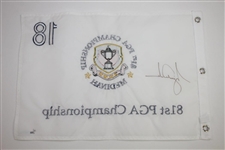 Tiger Woods Signed 1999 PGA at Medinah Embroidered White Flag Ltd Ed 19/500 UDA #BAM53244