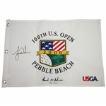 Tiger Woods Signed 2000 US Open at Pebble Beach Embroidered White Flag Ltd Ed 4/500 UDA #BAM54225
