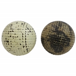 Two Vintage Mesh Pattern Golf Balls