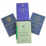 Three USGA Records Books 1953, 1971, & 1980 with a Revised R&A Rules & Committee Book