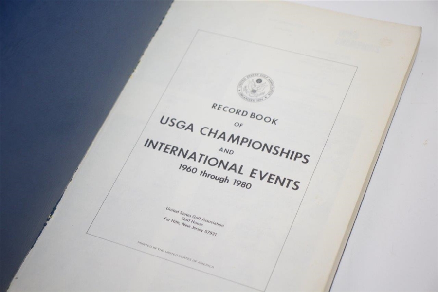 Three USGA Records Books 1953, 1971, & 1980 with a Revised R&A Rules & Committee Book