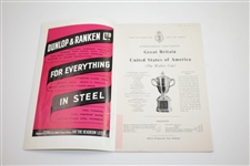 1959 The Walker Cup at Muirfield Official Program with Order of Play Sheet - Jack Nicklaus