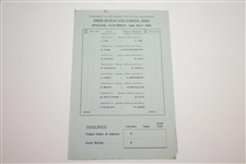 1959 The Walker Cup at Muirfield Official Program with Order of Play Sheet - Jack Nicklaus