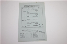1959 The Walker Cup at Muirfield Official Program with Order of Play Sheet - Jack Nicklaus