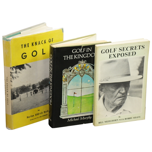 Three Golf Books: Knack of Golf, Golf in Kingdom, & Golf Secrets Exposed