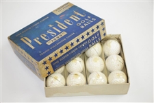Dozen President 1200 Liquid Center Golf Balls in Original Box