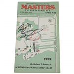 Fred Couples Signed 1992 Masters Tournament Official Spectator Guide JSA ALOA