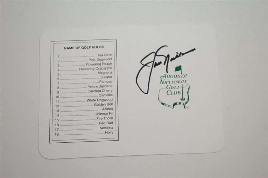 Jack Nicklaus Signed Augusta National Golf Club Scorecard JSA #CC81467