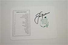Jack Nicklaus Signed Augusta National Golf Club Scorecard JSA #CC81467
