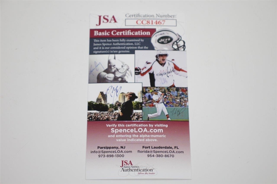 Jack Nicklaus Signed Augusta National Golf Club Scorecard JSA #CC81467