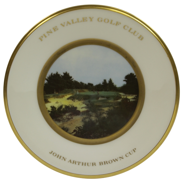 Pine Valley Golf Club John Arthur Brown Trophy Lenox Plate - Featuring 10th Hole