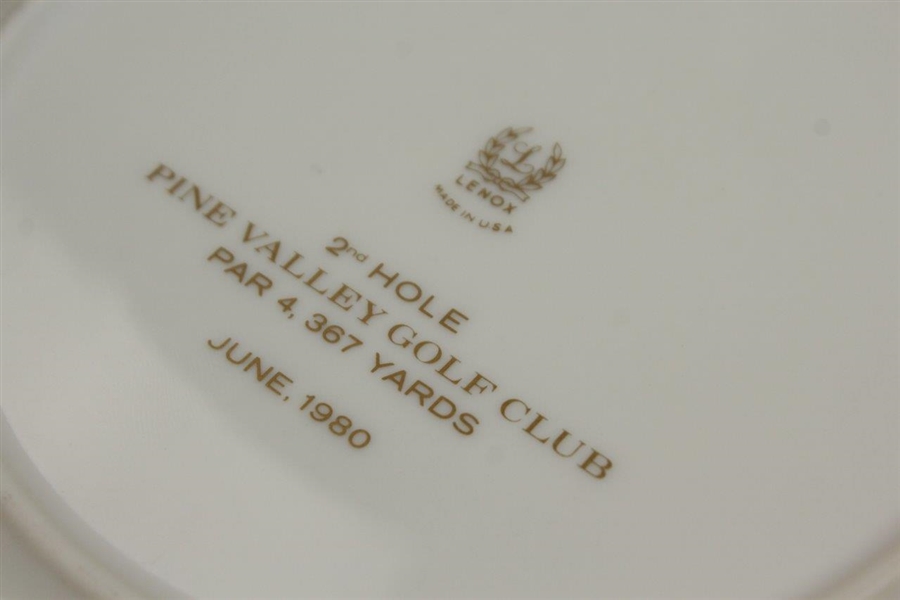 Pine Valley Golf Club John Arthur Brown Trophy Lenox Plate - Featuring 2nd Hole