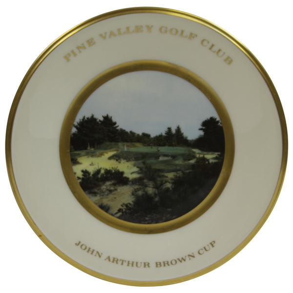 Pine Valley Golf Club John Arthur Brown Trophy Lenox Plate - Featuring 10th Hole