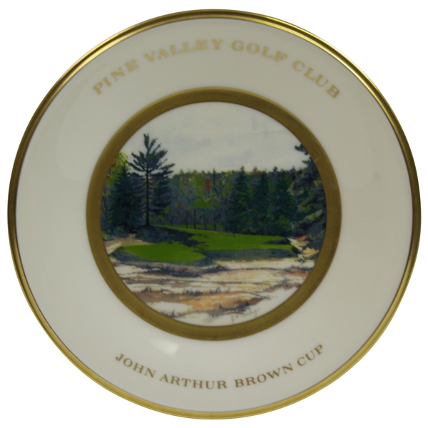 Pine Valley Golf Club John Arthur Brown Trophy Lenox Plate - Featuring 3rd Hole
