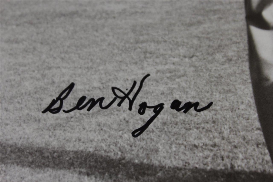 Ben Hogan Signed 1950 US Open at Merion 1-Iron Shot to 18th Green Poster JSA ALOA