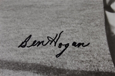 Ben Hogan Signed 1950 US Open at Merion 1-Iron Shot to 18th Green Poster JSA ALOA